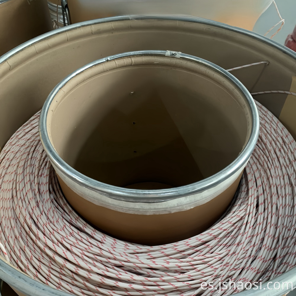 Silicone-braided wire 22# red/white